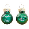 Mini Eule mit Weihnachtskugel grün Kuhnert 37381/GR
