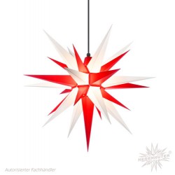 Kunststoffstern A7 - Ø 68 cm, weiß/rot