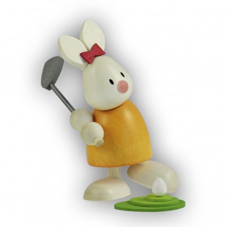 Kaninchen Emma beim Golf, Abschlag