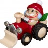 Kugelräuchermann Cool-Man Nikolaus im Traktor