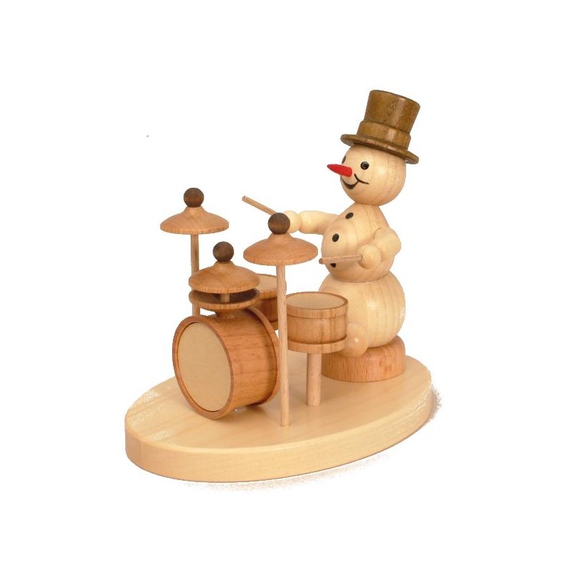 Schneemannmusikant mit Schlagzeug