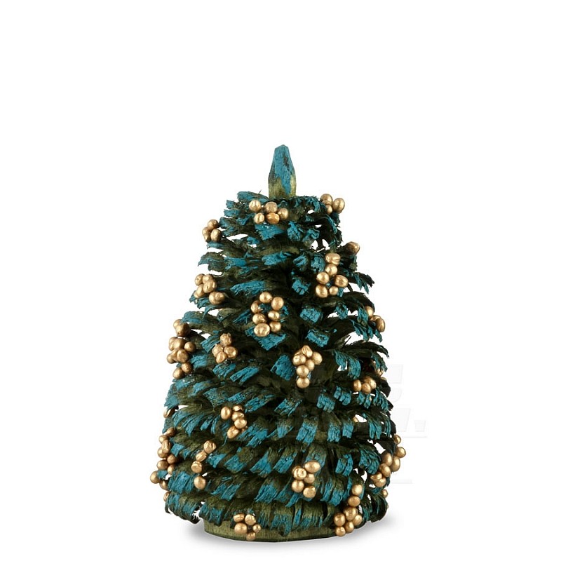 Flade Weihnachtsbaum mit goldenen Kugeln, klein