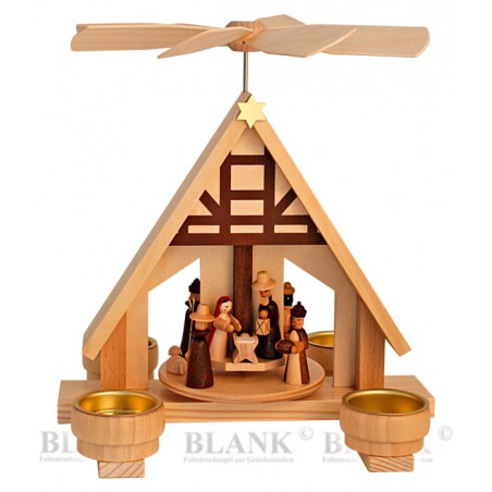 Teelichtpyramide "Christi Geburt"