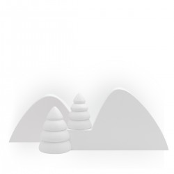 Björn Köhler - Miniaturwinterlandschaft, mit 2 weißen Bäumen