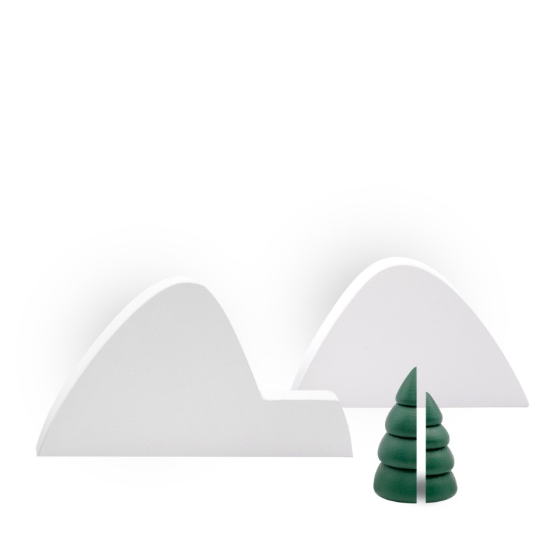 Björn Köhler - Miniaturwinterlandschaft, mit 2 grünen Bäumen