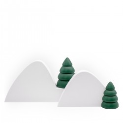 Björn Köhler - Miniaturwinterlandschaft, mit 2 grünen Bäumen