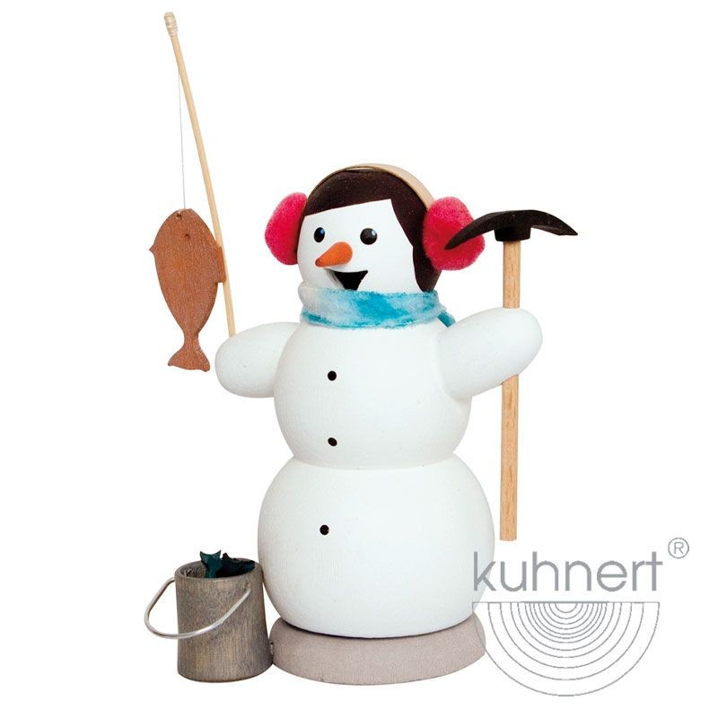 Räuchermann Schneemann Eisangler