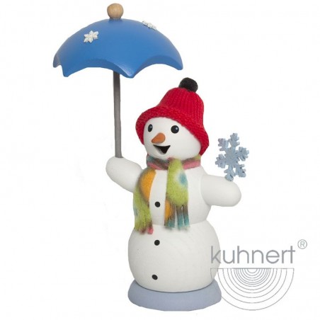 Räuchermann Schneefrau mit Regenschirm