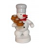 Bäcker Schneemann mit Kuchen