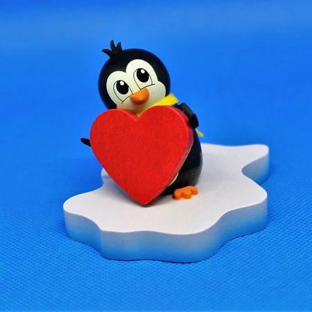 Pinguin auf Eisscholle - "In Love"