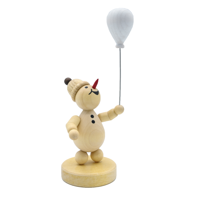 Schneemann Junior mit Luftballon