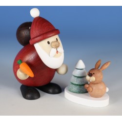 Weihnachtsmann mit Hase und...