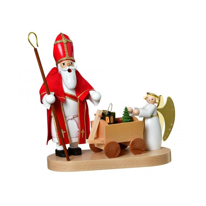 Räuchermann "Die Bärtigen" Heiliger St. Nikolaus mit Christkind