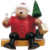 Räuchermann Kantenhocker Weihnachtsmann mit Baum und Geschenken
