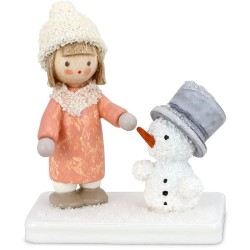 Flade Kinder - Mädchen mit Schneemann