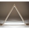 Beleuchtetes Dreieck weiß, Höhe 35 cm