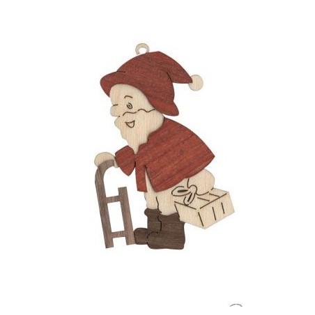 Baumschmuck Weihnachtsmann mit Schlitten