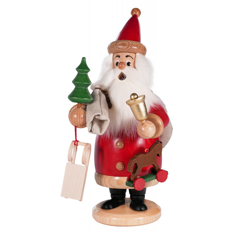 Weihnachtsmann mit Schlitten und Geschenken