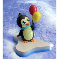 Pinguin mit Luftballons