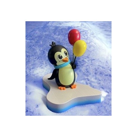 Pinguin mit Luftballons