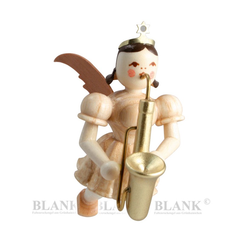 Blank Schwebeengel Kurzrock natur mit Saxophon