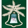 Baumbehang Glocke mit Glasglocke Schneemannpaar
