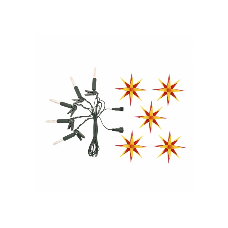 Erweiterungsset für Sternenkette A1s, gelb/rot