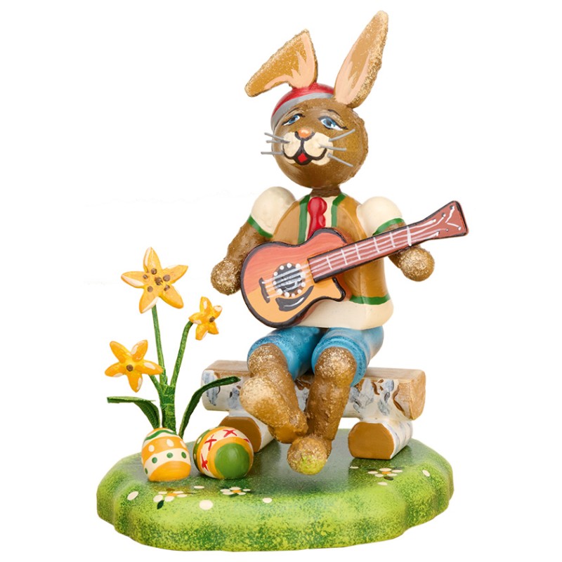 Hubrig Hasenland Hasenmusikant Junge mit Gitarre Hubrig 301h0034